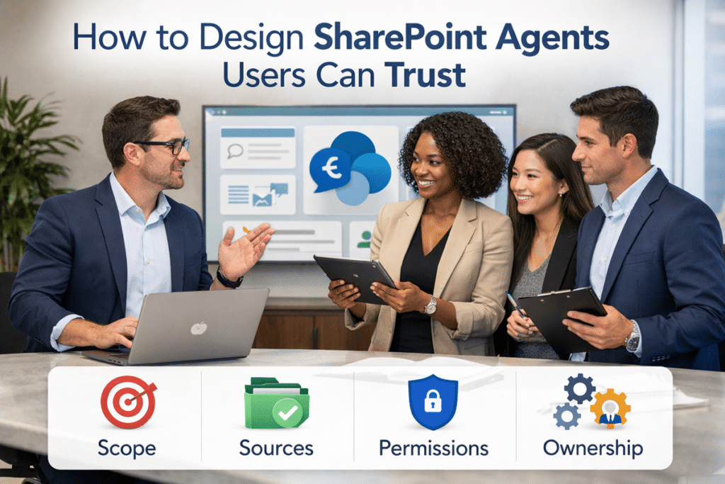 SharePoint agents governance planning with scope sources permissions and ownership